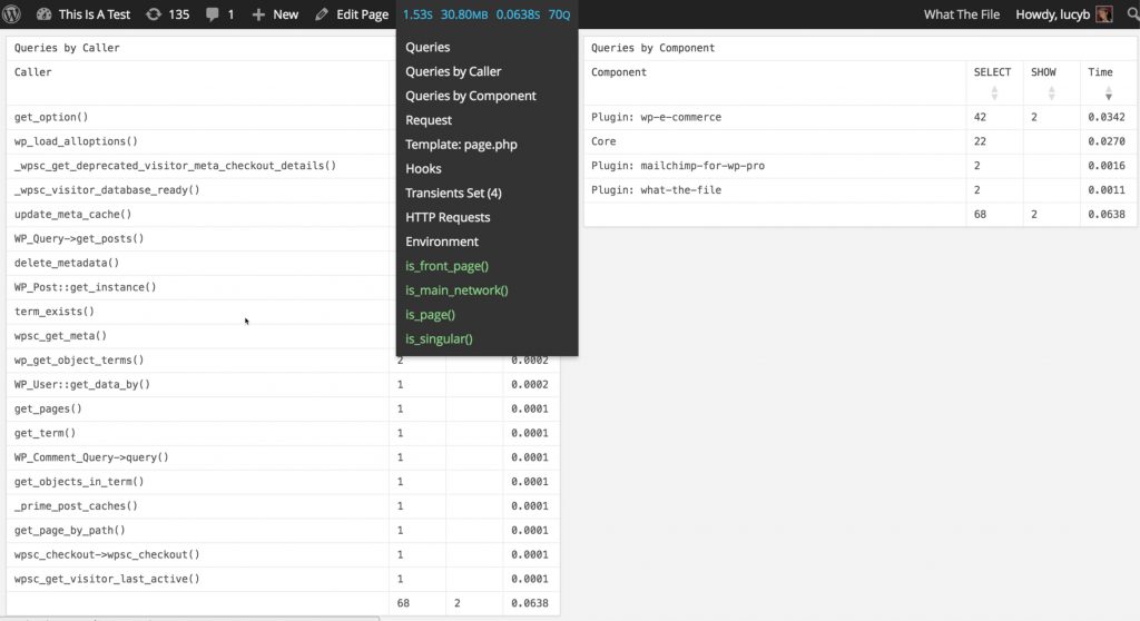 5) query monitor