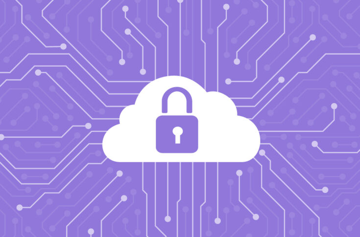 Illustration of a cloud with a lock icon