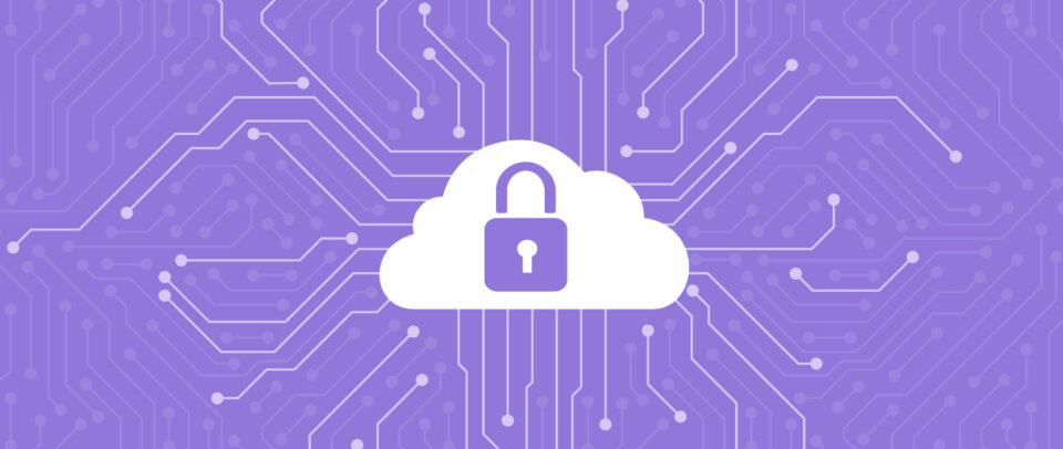 Illustration of a cloud with a lock icon