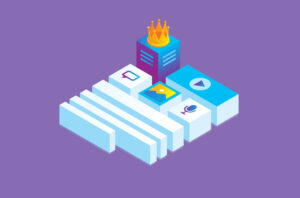 block shapes representing the new wordpress release components wearing a crown